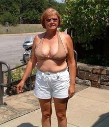 Topless granny Naked Grandma